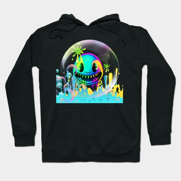 Bubbles the Neon Smiler Hoodie by FashionPulse